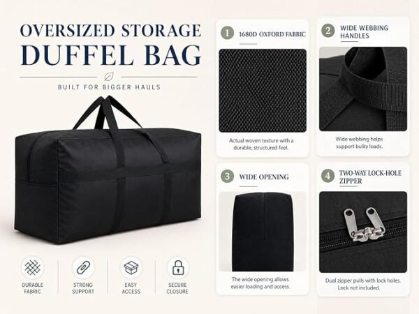 71ZoLf00oQL._AC_SX679_e3bd6db0-2e34-4fd0-aa46-b70036427c88.jpg YiKitHom Extra Large Storage Duffle Bag for Travel, Orange Oversized Giant Big Traveling Duffle Bag